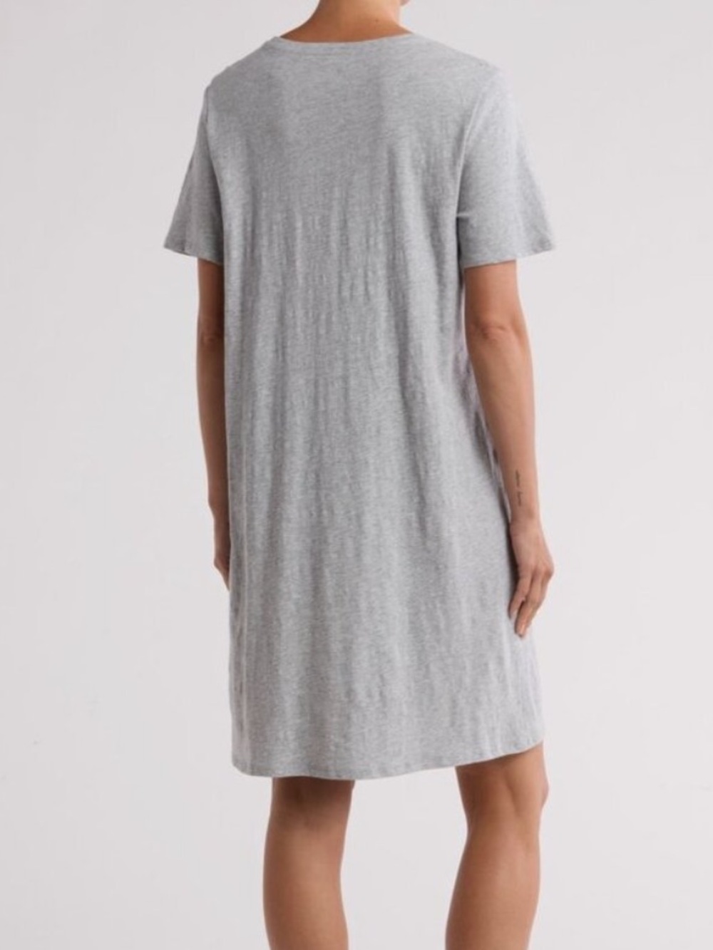 Eileen Fisher Organic Cotton Stripe T-Shirt Pocket Dress Women’s Sz‎ L - Picture 3 of 8